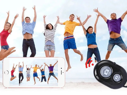 2 Pack Wireless Camera Remote Control - Wireless Remote for iPhone & Android Phones iPad iPod Tablet, Clicker for Photos & Video