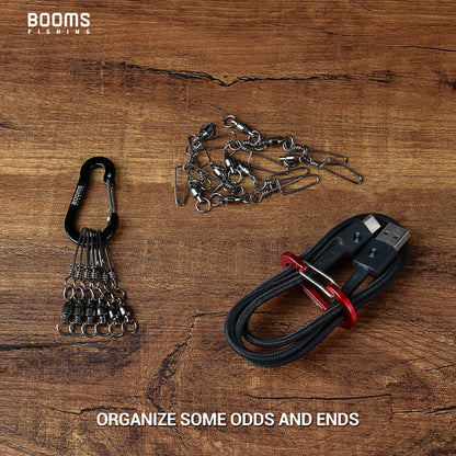 Aluminum Alloy Carabiner Keychain Set – 6pcs, 2", Multi-Color, Lightweight Snap Clips