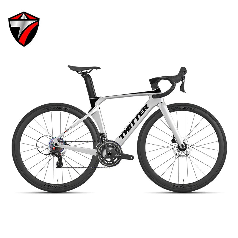 Cheap Mechanical Shifting Carbon Road Disc Bike 700*28C RS-24S Hydraulic Brake Racing Bicycle With Carbon 3K Handlebar For Sale