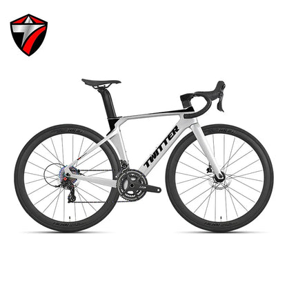 Cheap Mechanical Shifting Carbon Road Disc Bike 700*28C RS-24S Hydraulic Brake Racing Bicycle With Carbon 3K Handlebar For Sale