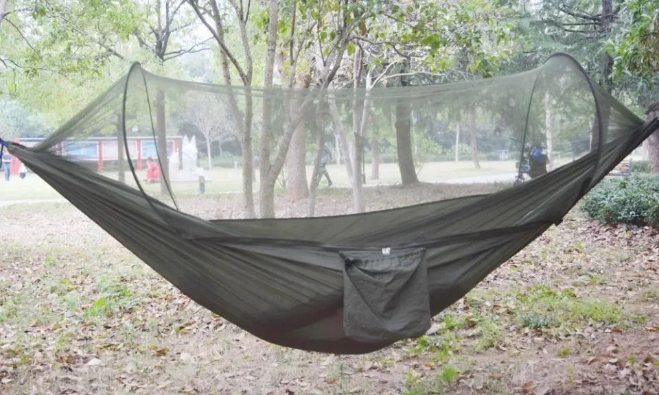 Outdoor Camping Hammock Hanging Bed with Mosquito Net