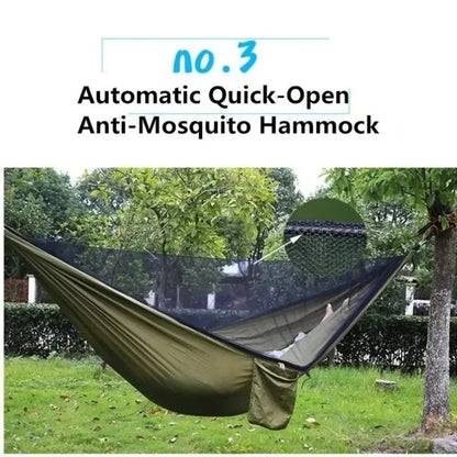Outdoor Camping Hammock Hanging Bed with Mosquito Net