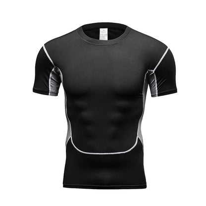 Men's T-Shirt Running Sport T Shirt Men Compression Top Tee Fitness Quick Dry Tight Training Gym Sport Running Shirts Men Jersey