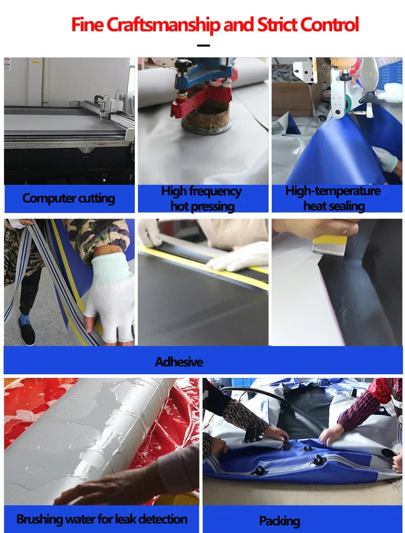 Professional Inflatable Dinghy Raft Set – Tear-Resistant PVC, 1–6 Persons (1.75–3.6m)