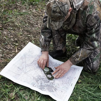 Phosphorescent Lensatic Compass – High-Precision Navigation for Hiking, Camping & Survival