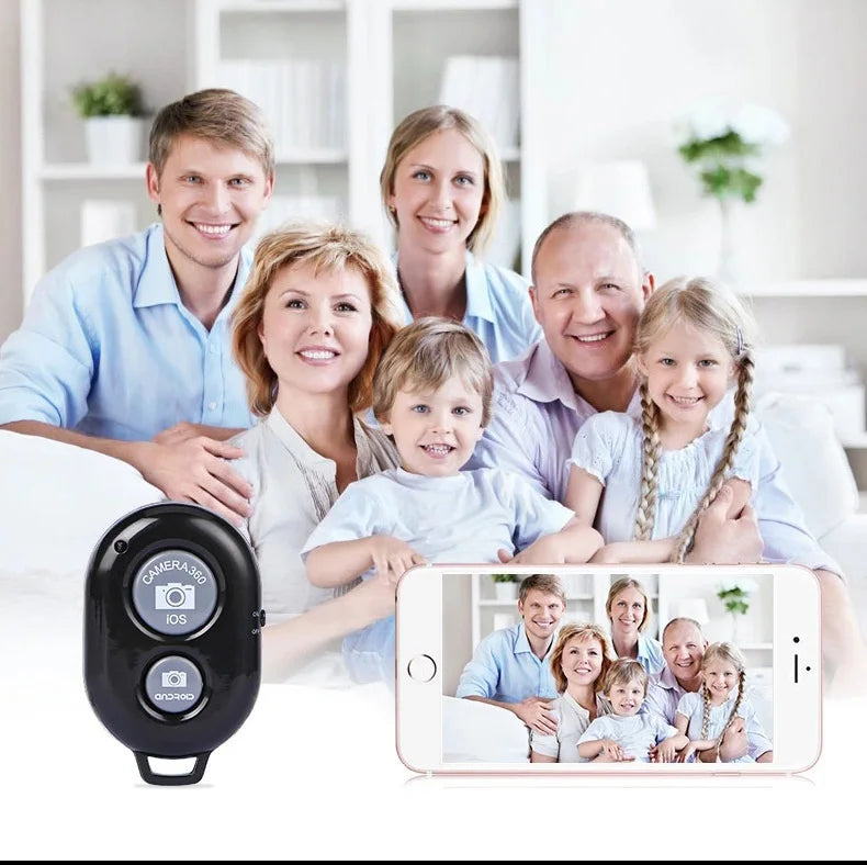 2 Pack Wireless Camera Remote Control - Wireless Remote for iPhone & Android Phones iPad iPod Tablet, Clicker for Photos & Video