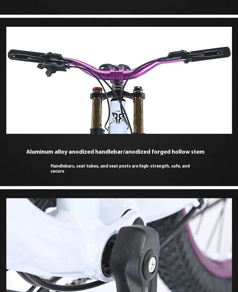 Men's Aluminum Alloy Mountain Bike – 27.5"/26" Soft Tail Full Suspension Adult MTB