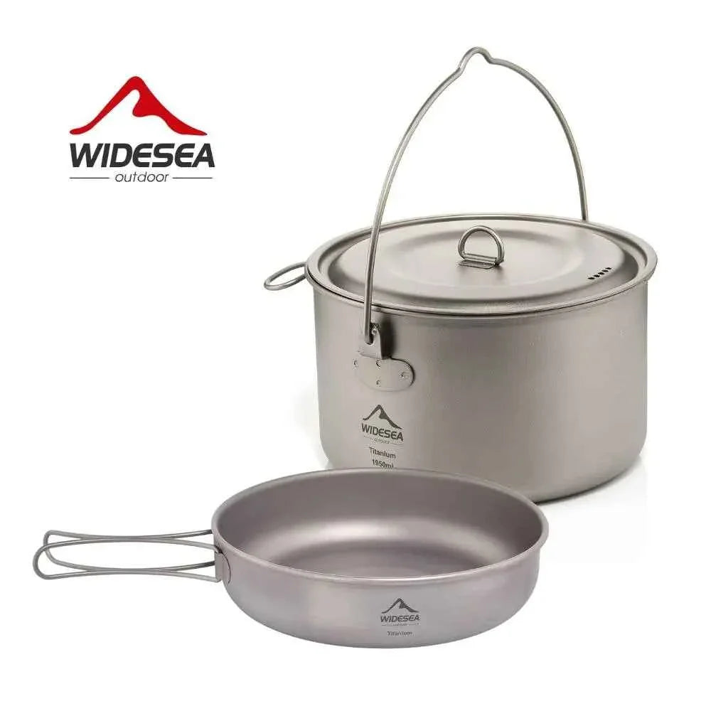 Widesea Titanium Camping Cookware Set – Ultralight Outdoor Cook Set