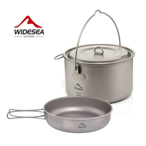Widesea Titanium Camping Cookware Set – Ultralight Outdoor Cook Set