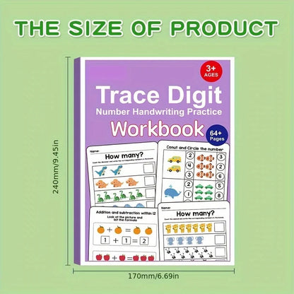 64 Pages Filled in With Numbers Logical Thinking Training Fun Math Exercise Book