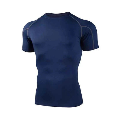2025 Compressed T-shirt Men's sportswear Running T-shirt Elastic Quick-drying Exercise T-shirt for men exercising in the gym