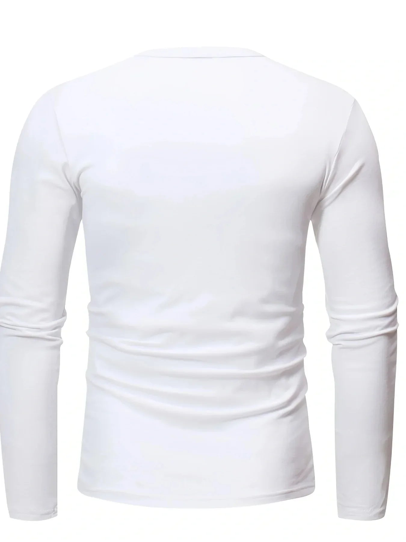 Cross-border Spring and Autumn Clothing European and American Men's T-Shirt Long-sleeved Men's Base Henry Shirt