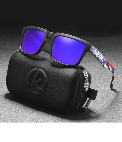 KDEAM Classic Square Sunglasses Men Women Category 3 Polarized Sun Glasses Unique Frame Surface Eyewear With Case Box KD332