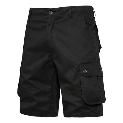Men's Multi-Pocket Cotton Cargo Shorts – Loose Fit Outdoor & Beach Shorts