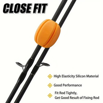 Silicone Rod Ball Retaining Clip – 2pcs, Rod Holder & Protector, 5 Colors