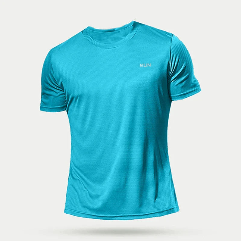 Summer Mens Shirts  Running Bodybuilding Shirts Sport Gym t Shirt Men Short Sleeve Fitness Tops Oversized t-Shirt Jersey