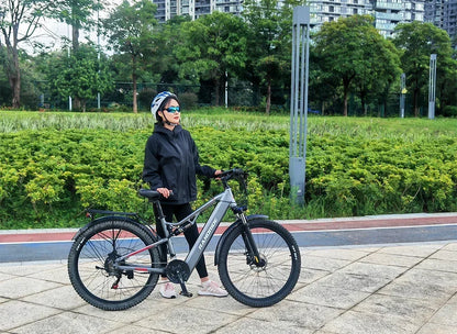 Electric Bicycle RANDRIDE YG90 1000W 48V17AH Hydraulic Brake E-bike with Full Suspension  21 Gears Shift Free Rack Electric bike