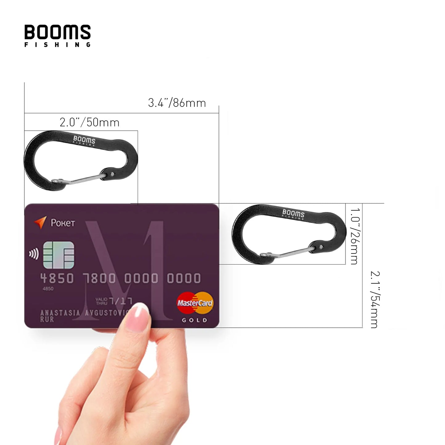 Aluminum Alloy Carabiner Keychain Set – 6pcs, 2", Multi-Color, Lightweight Snap Clips