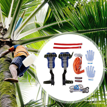 Professional Tree Climbing Spikes Kit 330lb Capacity Steel Spurs with Adjustable Straps & Safety Gear for Arborists & Hunters