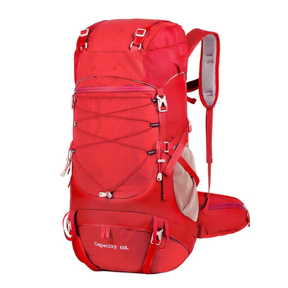 WESTTUNE 50L Hiking Backpack with Rain Cover Multifunctional Mountaineering Bag