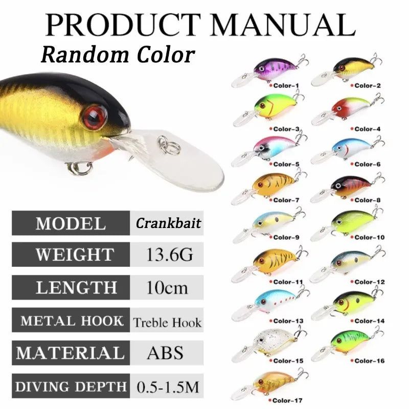 Fishing Lures Set Crankbait Tackle Hard Bait Kit Artificial Minnow Popper Pencil Swing Swimbait Wobblers Bionic Crank