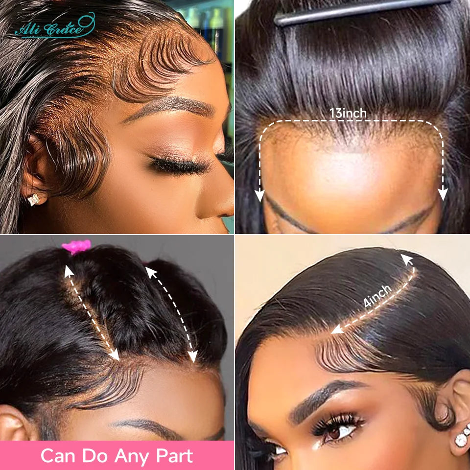 Ali Grace Glueless Wig 5x6 Straight Human Hair Wear&Go 4x4 Lace Closure Wig PrePlucked Hairline 13x4 Lace Front Human Hair Wigs