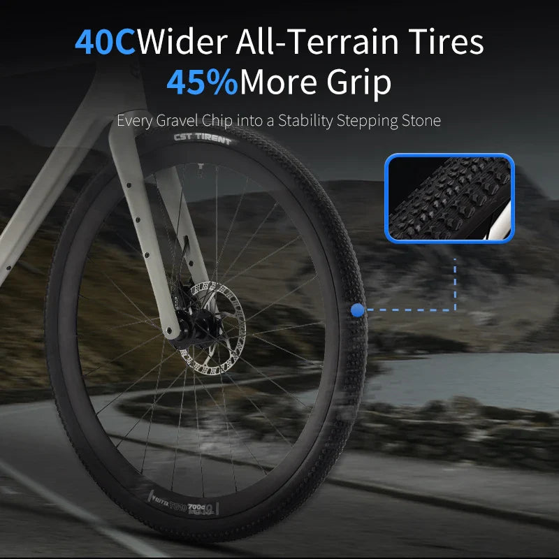 SAVA SF6 Carbon Fiber Gravel Road Bike All Terrain Suitable Off-Road Flat Handlebar Road Bicycle Oil Disc Bicycle Race Bike