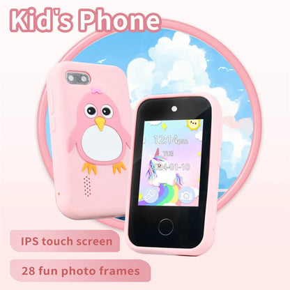 32GB Kids Smart Phone 2.8'' IPS Mini Toy Phone Music Player  28 Games Alarm Clock Flashlight Dual Camera Educational Funny Toys