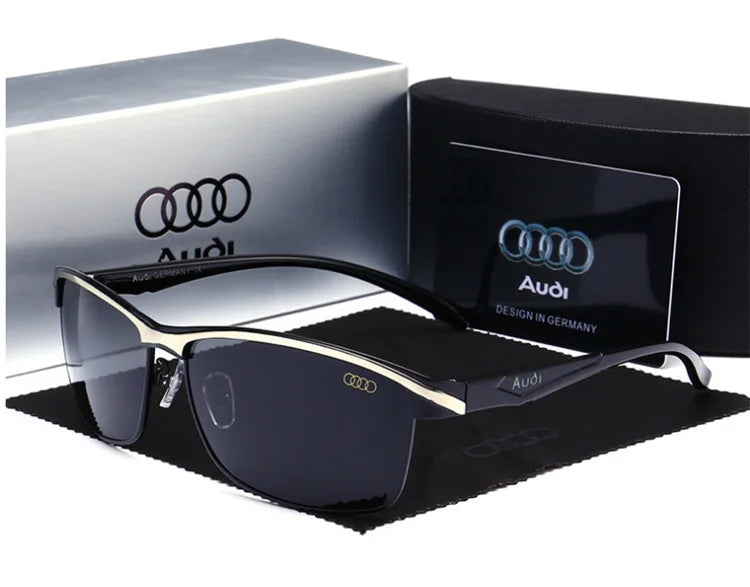 Audi UV400 Polarized Rectangle Sunglasses Glasses for Men Women Driving Motorcycle Outdoor Cycling Glasses AntiGlare Lens 551