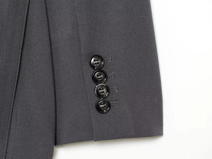 KONDALA Women Office Lady Trendy Blazer Set Belt Blazer Waist Skirt Design Pants New Fashion 2026 Spring Chic Commute Mujer Set