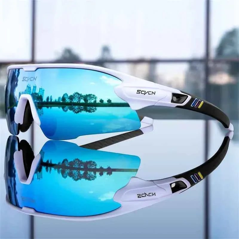 SCVCN New Sports Sunglasses Photochromic Cycling Glasses Mountain Bicycle Goggles MTB Road UV400 Protection Sun Eyewear for Man