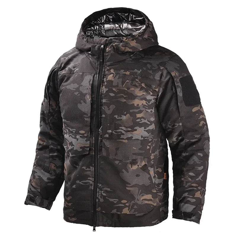 Men's Tactical Winter Jacket – Waterproof, Heat-Reflective, Windproof Hooded Coat, 6 Colors