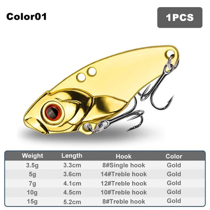 VIB Rattlesnake Iron Jig Fishing Lure – Long-Cast Hard Lure, 3.5g to 15g