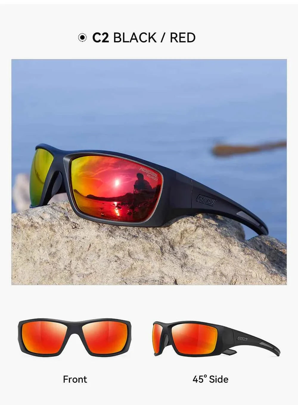 KDEAM High Quality TR90 Material Riding Sunglasses Men's Performance Cycling Sunglasses Polarized Shades Only Sunglass