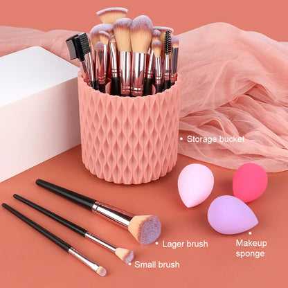 3-20PCS Makeup Brushes Set Eye Shadow Foundation Blush Highlighter Concealer Brush Female Beauty Tool Beauty Sponges Thumb Puffs