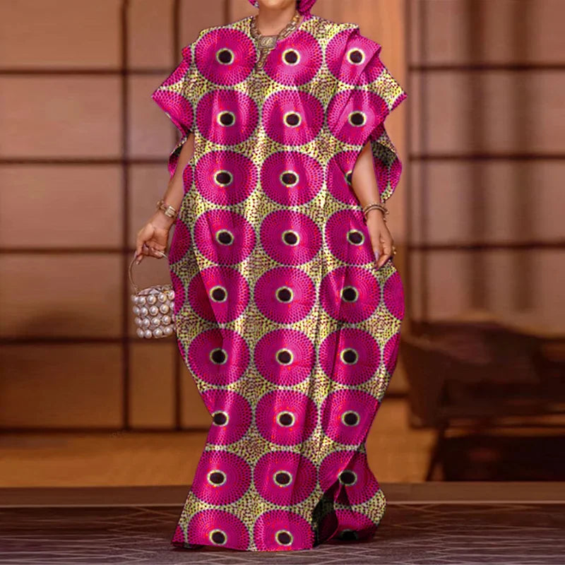 Plus Size 5XL VONDA Printed Women Maxi Long Dress 2025 Summer Sundress Bohemian Party Vestidos Casual Loose Robe Femme