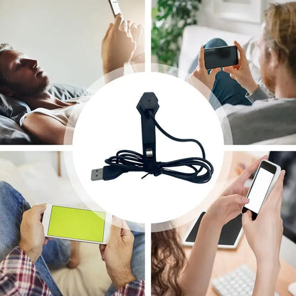 Auto Phone Clicker With Indicator Light Black Physical Clicking Phone Equipment Quiet Automatic Tapper For Shopping Gaming