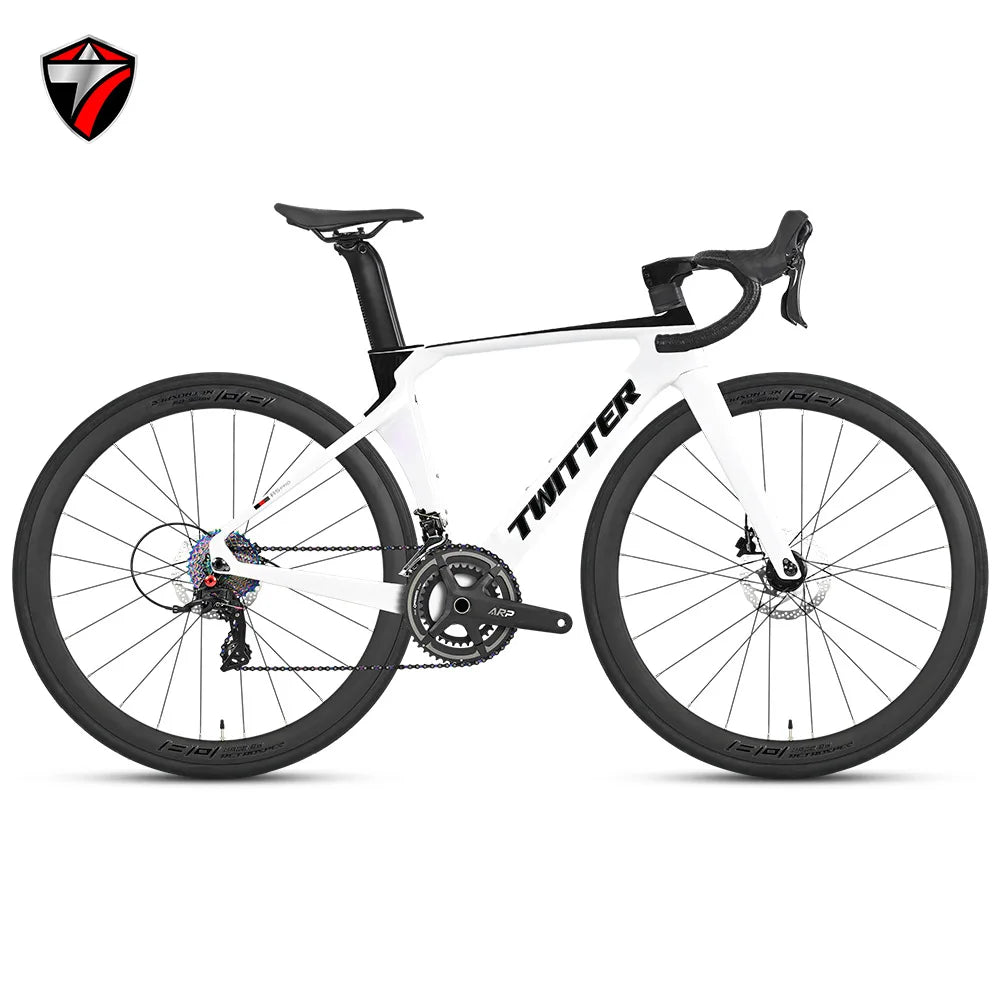 Cheap Mechanical Shifting Carbon Road Disc Bike 700*28C RS-24S Hydraulic Brake Racing Bicycle With Carbon 3K Handlebar For Sale