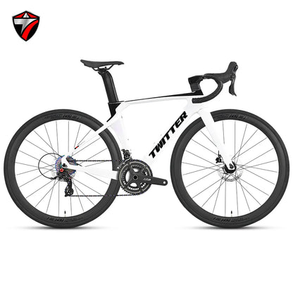 Cheap Mechanical Shifting Carbon Road Disc Bike 700*28C RS-24S Hydraulic Brake Racing Bicycle With Carbon 3K Handlebar For Sale