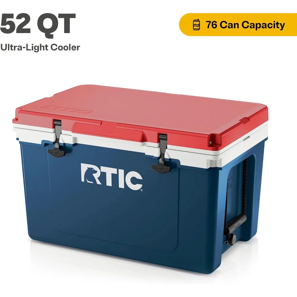 Ultra-Light 52 Quart Hard Cooler – 3" Insulation, 30% Lighter Than Rotomolded, Multi-Use