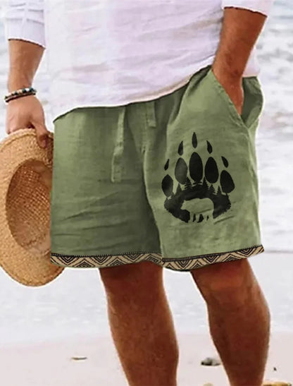 Men's Retro Sun & Moon Graphic Shorts – 3D Printed Breathable Street Shorts