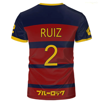 Blue Lock FC Barcha Cartoon Anime Cosplay Men Jersey Summer Short Sleeve Children Tee Tops 2024 Style Fashion Mens Boys T-shirt