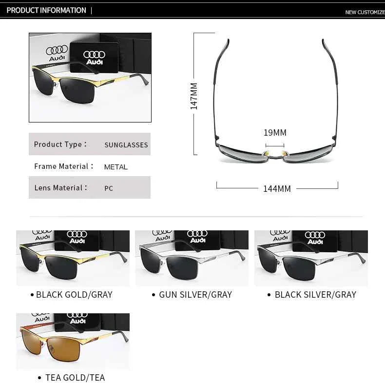Audi Sunglasse Luxury brands s for Men Polarized Sun Glasses Travel Eyewears Classic Pilot Goggle with UV 400 Protection 5591