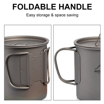 Titanium Camping Cup with Lid – Lightweight Outdoor Mug for Coffee, Tea & Cooking