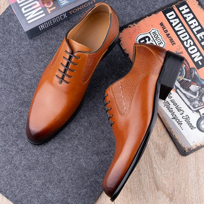 High Quality Handmade Oxford Casual Business Work Shoes Formal Men Shoes Fashion Dress Genuine Leather Lace Up Comfortable Shoe