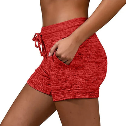 Women's Printed Stretch Beach Shorts – Low Waist Fitness & Casual Summer Shorts