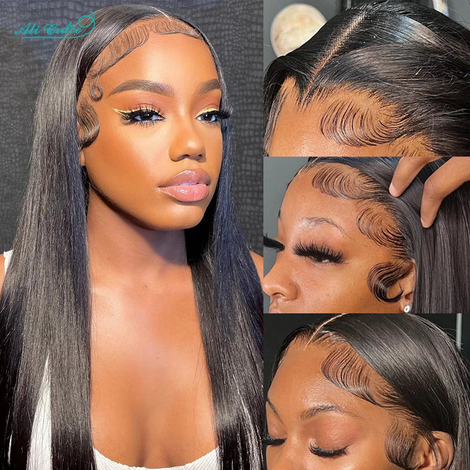 Ali Grace Glueless Wig 5x6 Straight Human Hair Wear&Go 4x4 Lace Closure Wig PrePlucked Hairline 13x4 Lace Front Human Hair Wigs