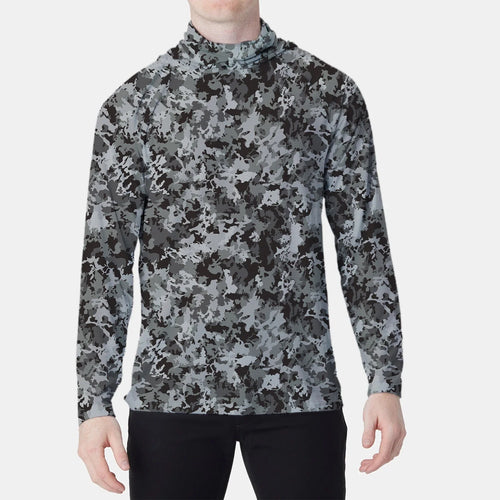 Men's Long Sleeve Fishing Hoodie Shirt – Sun Protection, Breathable Jersey for Fishing & Hunting