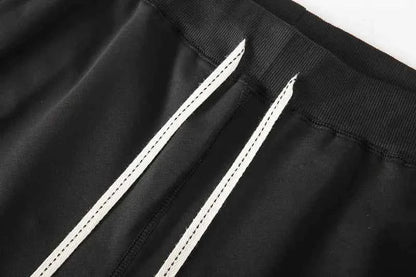 Men's Cotton Blend Beach Shorts – Loose Drawstring Casual Running & Sports Shorts