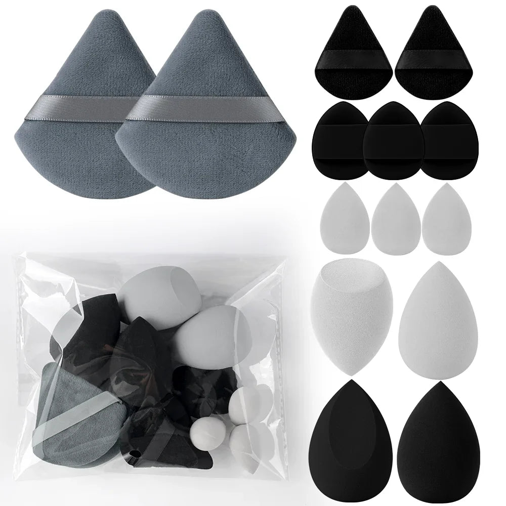 3-20PCS Makeup Brushes Set Eye Shadow Foundation Blush Highlighter Concealer Brush Female Beauty Tool Beauty Sponges Thumb Puffs
